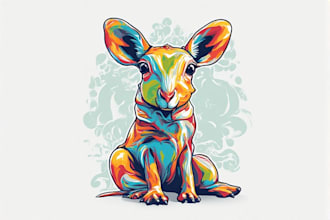 draw pop art dog cat pet potrait for you