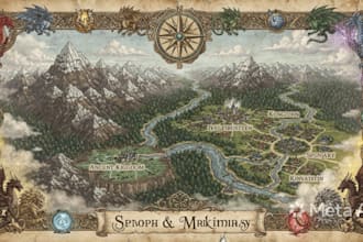 create a high quality detailed fantasy map for dnd and fiction