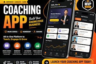 develop rork ai coaching app, online course membership saas mobile app mvp