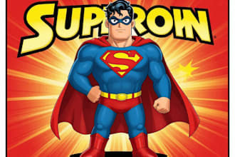 design an amazing superhero pop art