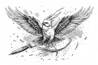 create a anime tatto traditional design