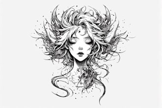 draw custom anime tattoo design for you