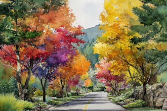 paint landscape watercolor painting