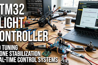 develop stm32 drone flight controller firmware with pid tuning, stabilization