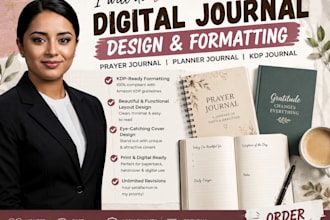 do digital journal design prayer journal planner journal formatting KDP journal
