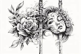 create custom tribal tattoo illustration