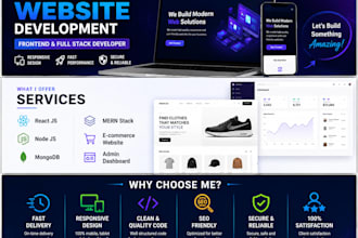 do custom website development as full stack web developer