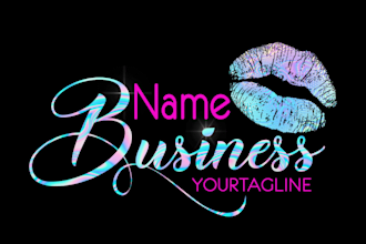 design beauty, makeup artist, lash artist, aesthetics, and lips logo