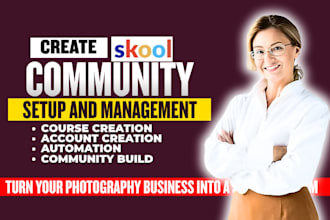 do skool community setup, course creation, skool community manager