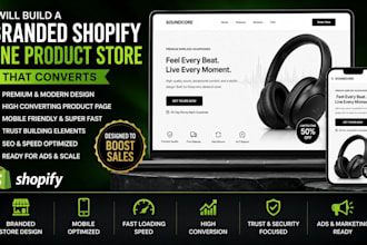 build a branded shopify one product store that converts