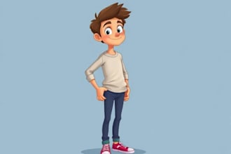 create funny illustration cartoon