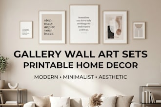 create cohesive gallery wall art set for your online shop