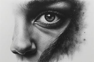 create a sketch a custom charcoal drawing for you