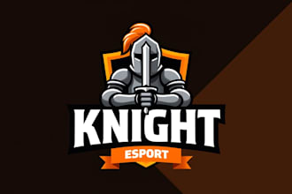 design realistic knight warrior mascot logo in my style