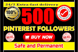 get you 500  real pinterest followers