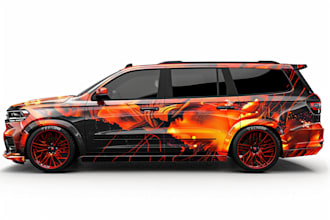 design high quality car wrap and vehicle wrap