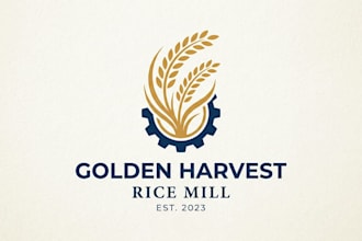 design a clean and professional rice mill logo for your business