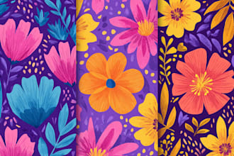 create seamless pattern design and textile print design