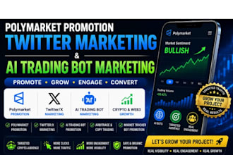 do polymarket promotion, twitter marketing and ai trading bot marketing