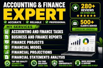 do excel projects, accounting and finance tasks, financial model forecasts