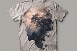 create dtf dtg halftone print ready t shirt