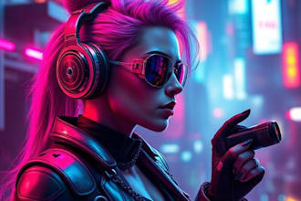 design stunning sci fi, cyberpunk