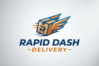 design a fast and professional delivery service logo for your company