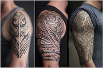 create a profesional tribal tattoo design