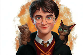 draw you a beautiful harry potter disney portrait