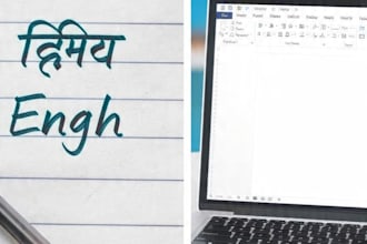 do fast hindi and english typing work in 2 hours