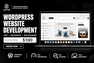 make a proffesional wordpress website for your business with SEO optimization