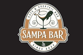design fantastic cafe cocktail bar logo
