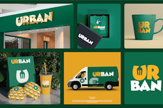 design restaurant logo with full brand identity