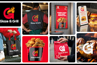 design restaurant logo with full brand identity