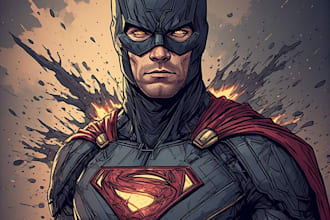 draw professional comic style character art