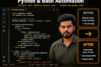 automate devops and server workflows using python or bash