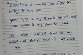 provide neat and beautiful handwriting for your letters or notes