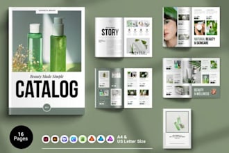 design skincare cosmetic products catalog anti aging treatment brochure booklet