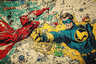 create comic book and custom illustration