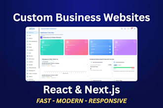 build a professional business website using react and nextjs