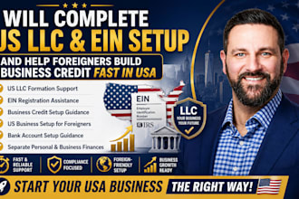 complete US llc ein setup and help foreigners build business credit fast in USA
