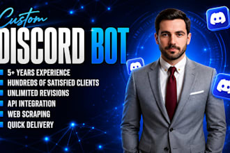 develop any custom discord bot professionally, custom bot developer