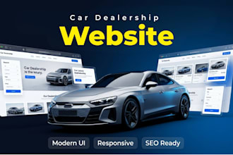 design responsive car dealership website, car rental booking website