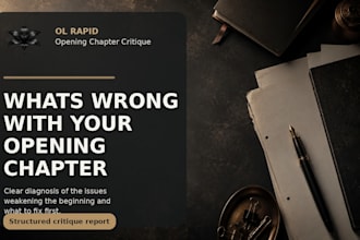 critique and diagnose your first chapter