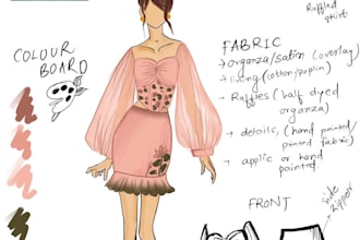 draw a fashion illustration for you