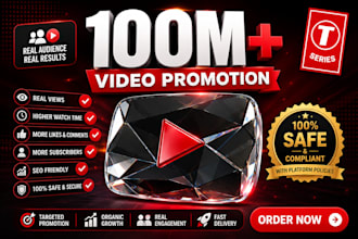 shoutout youtube channel video SEO promotion to over 1 million people for views