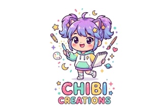 design a cute and creative chibi logo for your brand