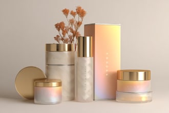 design premium cosmetic packaging and label