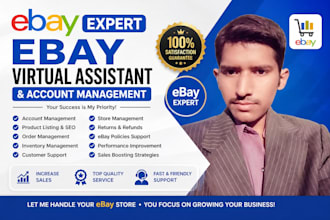 ebay product listing, SEO optimization and order management
