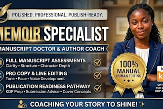 provide manual book editing and KDP formatting for your memoir or novel